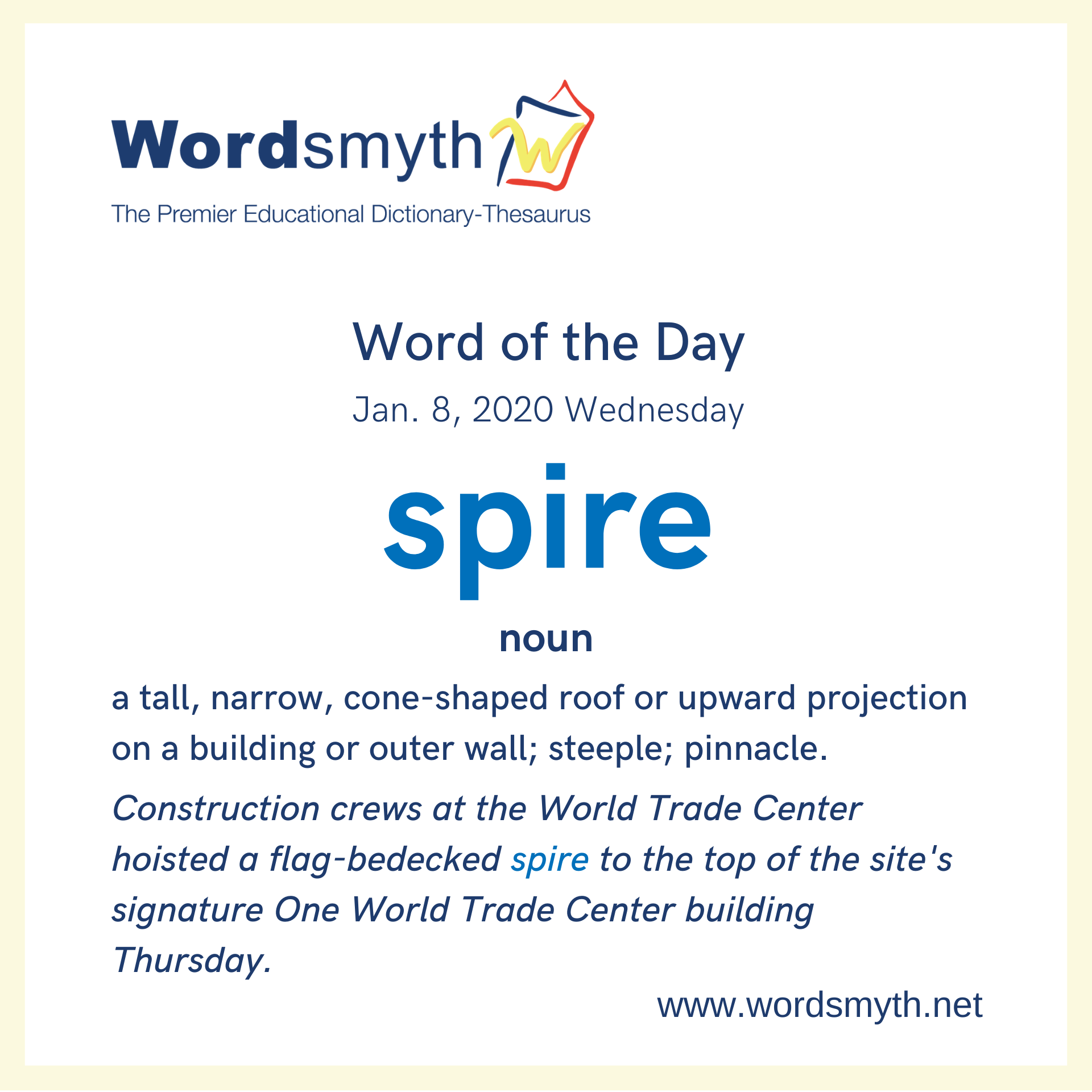 word of the day spire