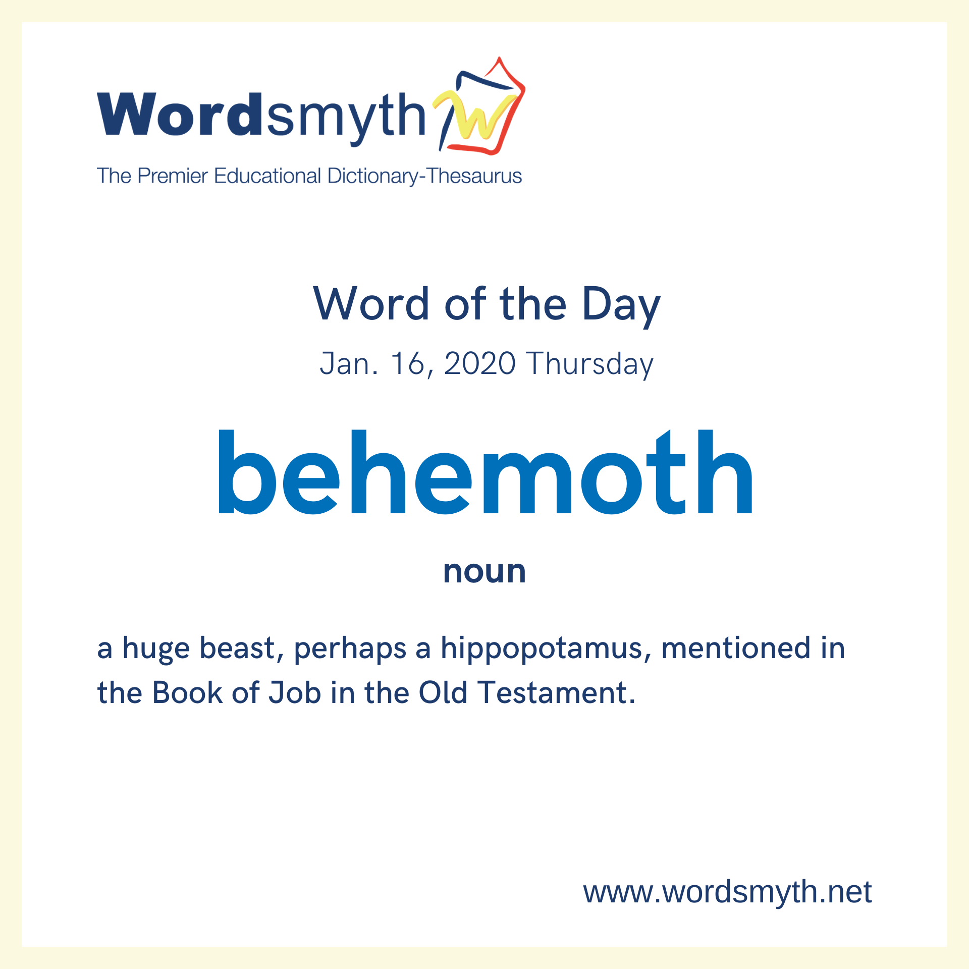 WOTD: behemoth